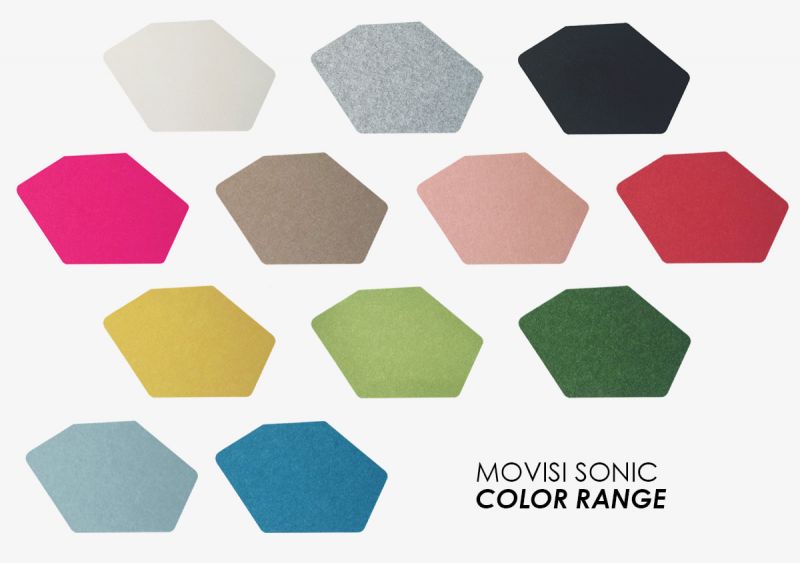 Movisi Sonic acoustic material Hush acoustic panels Colours